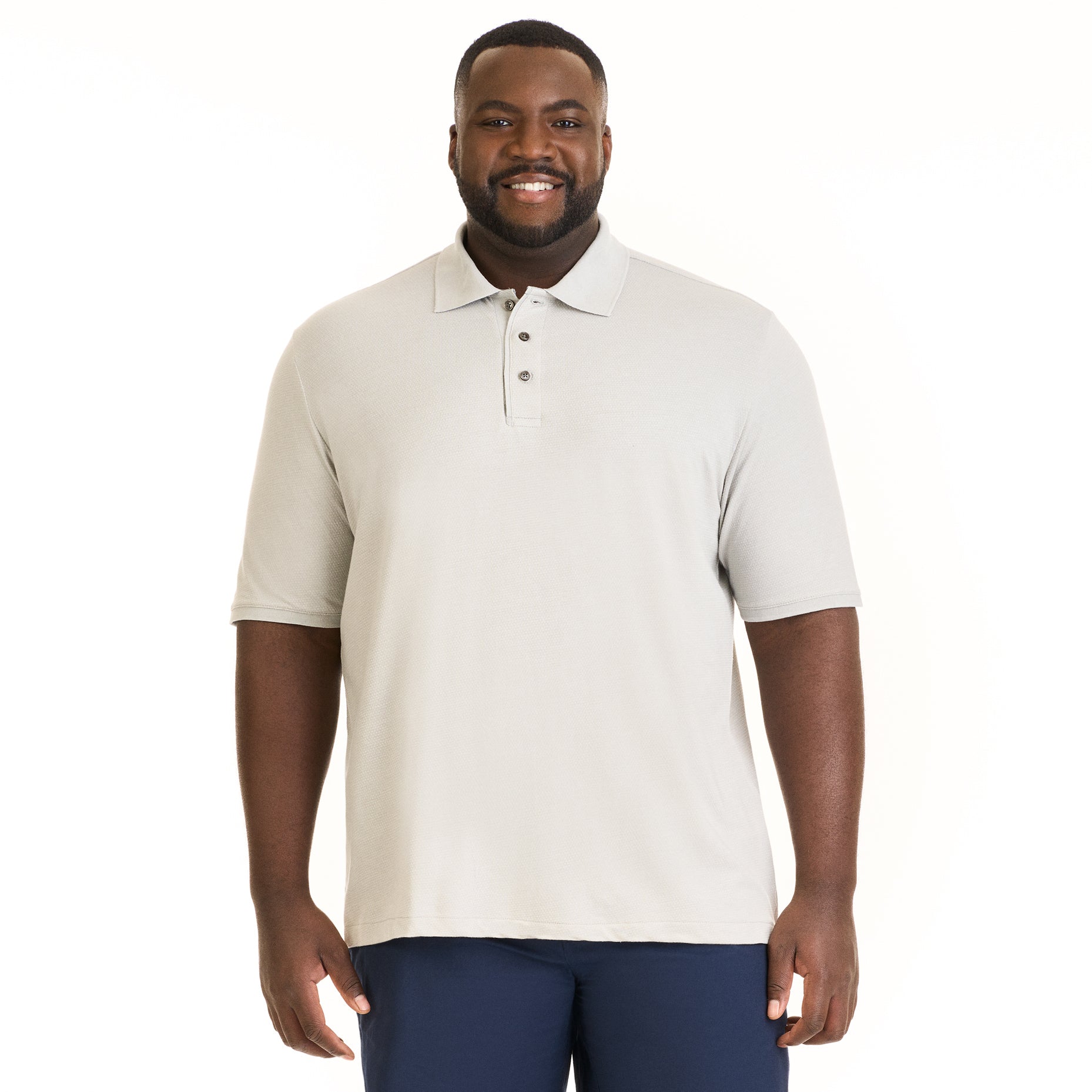 Essential Birdseye Jacquard Polo - Big & Tall