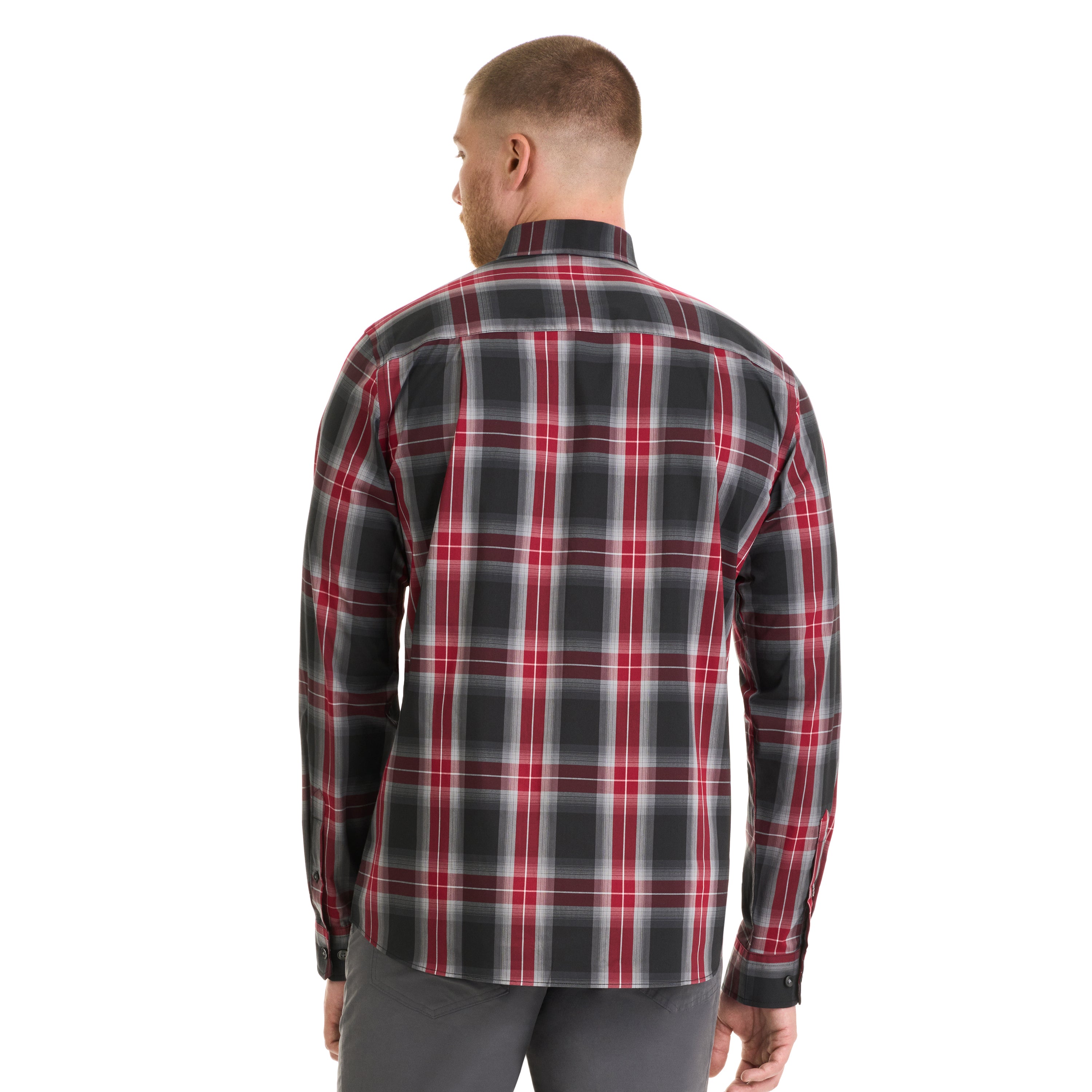 Big and tall red sale and black flannel shirt