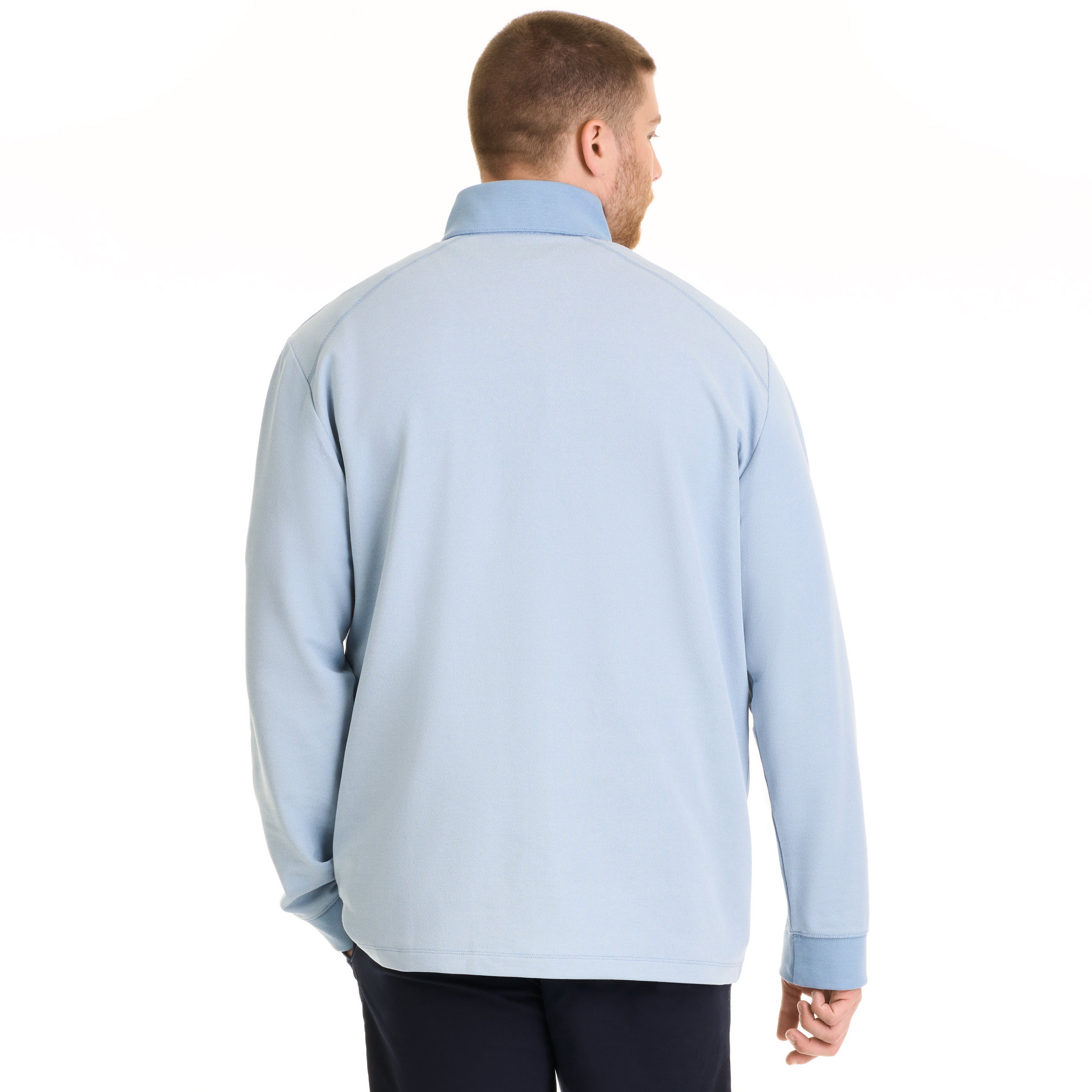 Essential Stain Shield Pique Quarter Zip Pullover- Big and Tall – Van Heusen