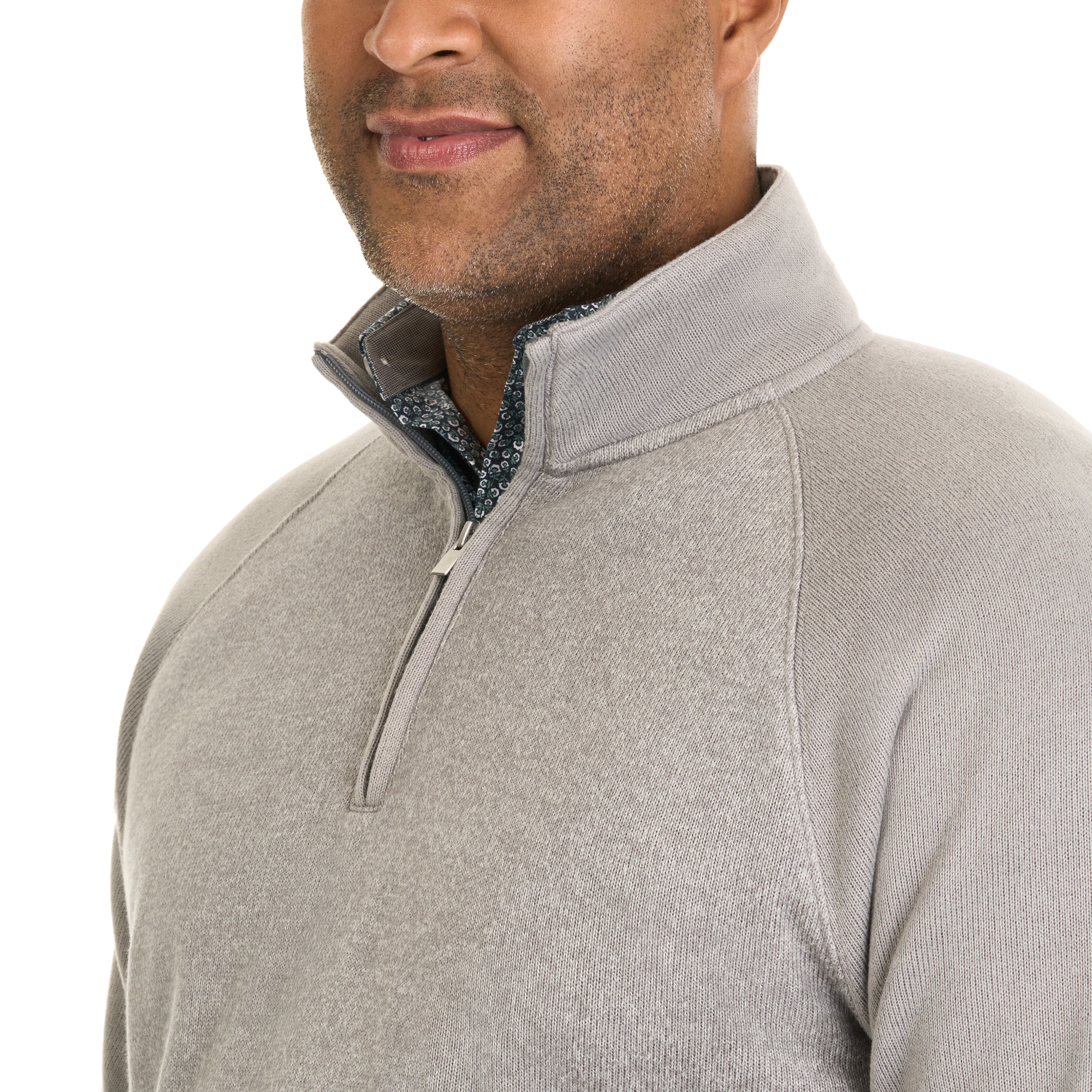 Essential Sweater Fleece Blocked Quarter Zip - Big & Tall
