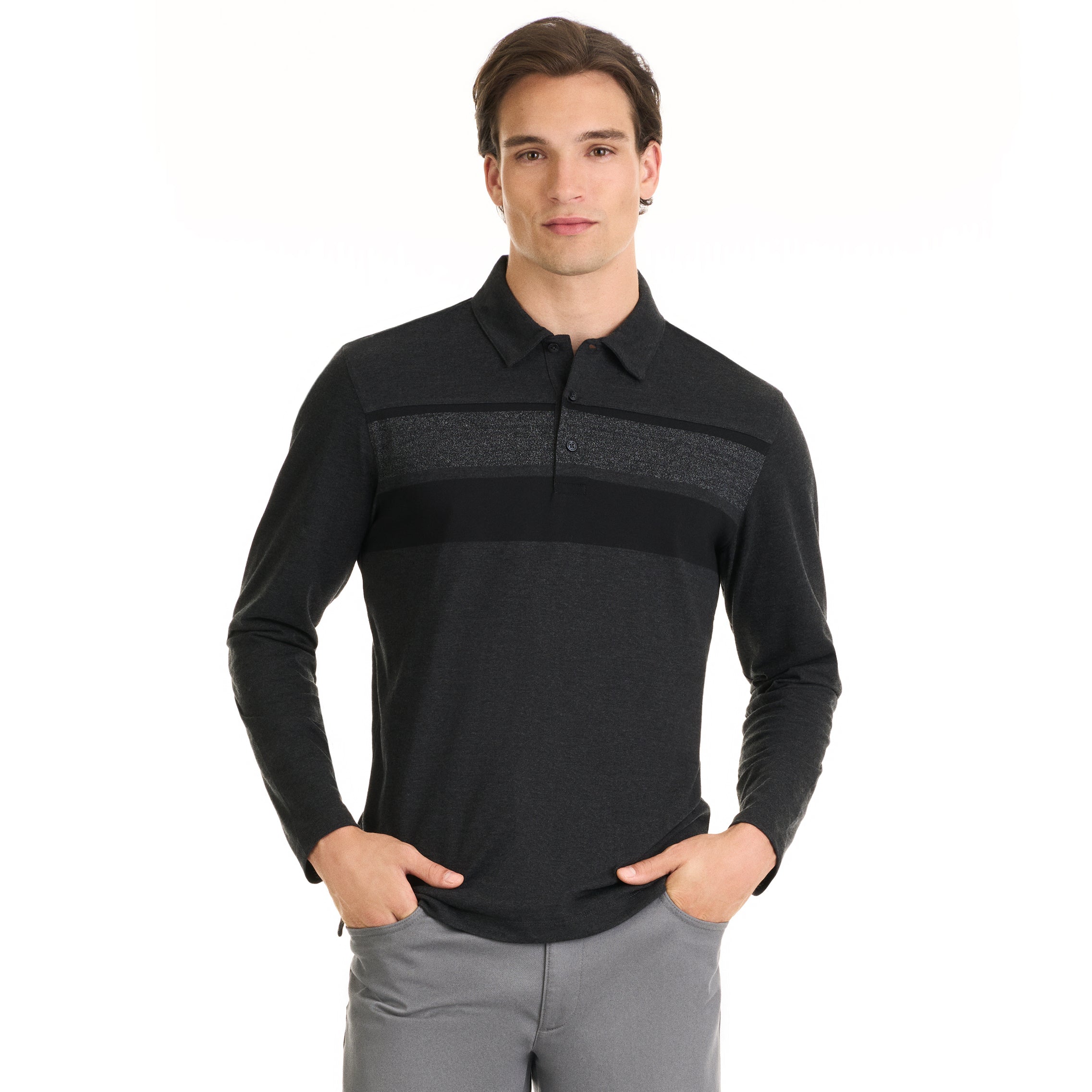 Van heusen on sale long sleeve polo