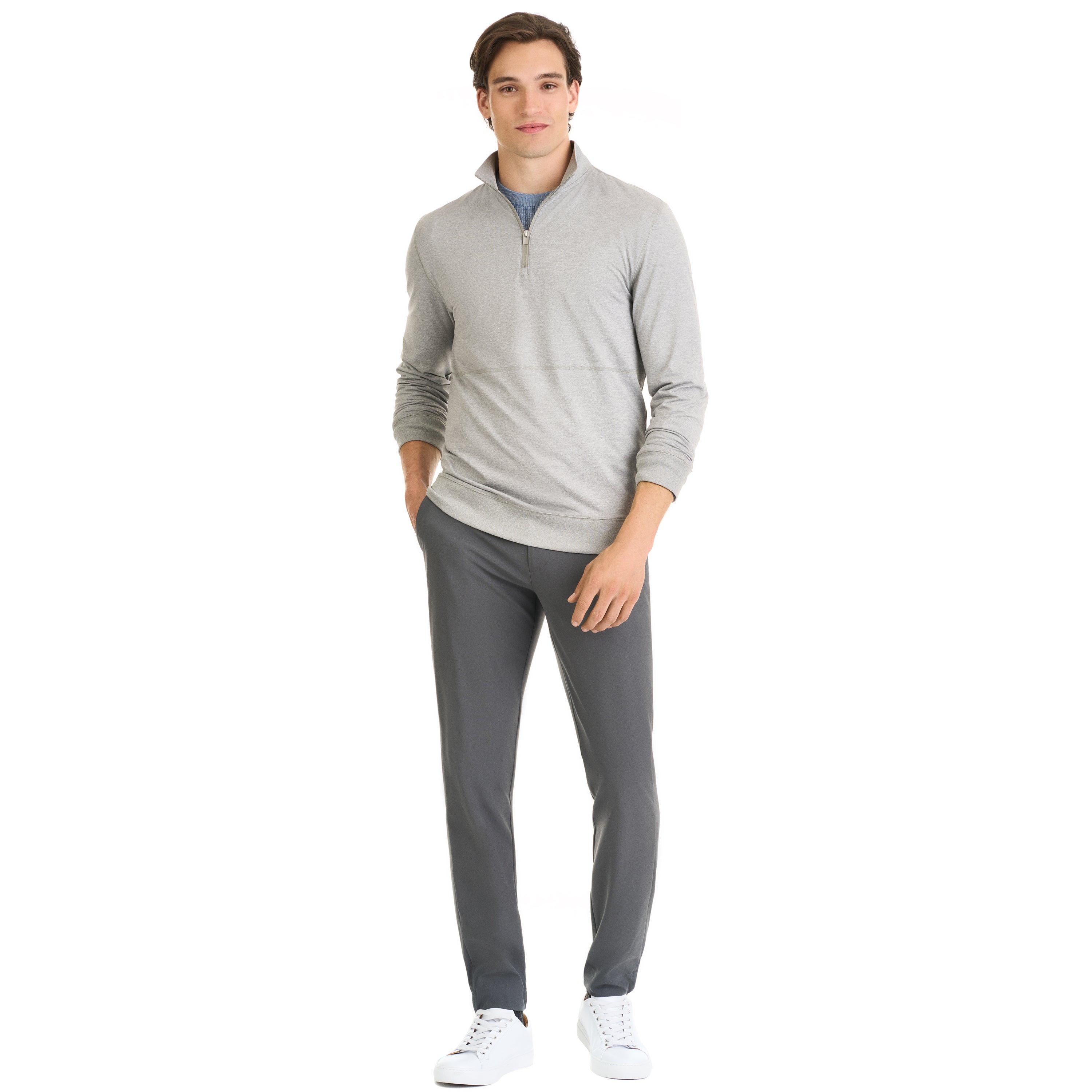 Performance Marled Quarter Zip Pullover – Regular Fit