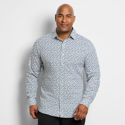 Cronbie Long Sleeve Stain Shield Shirt New Geo Print – Big &amp; Tall