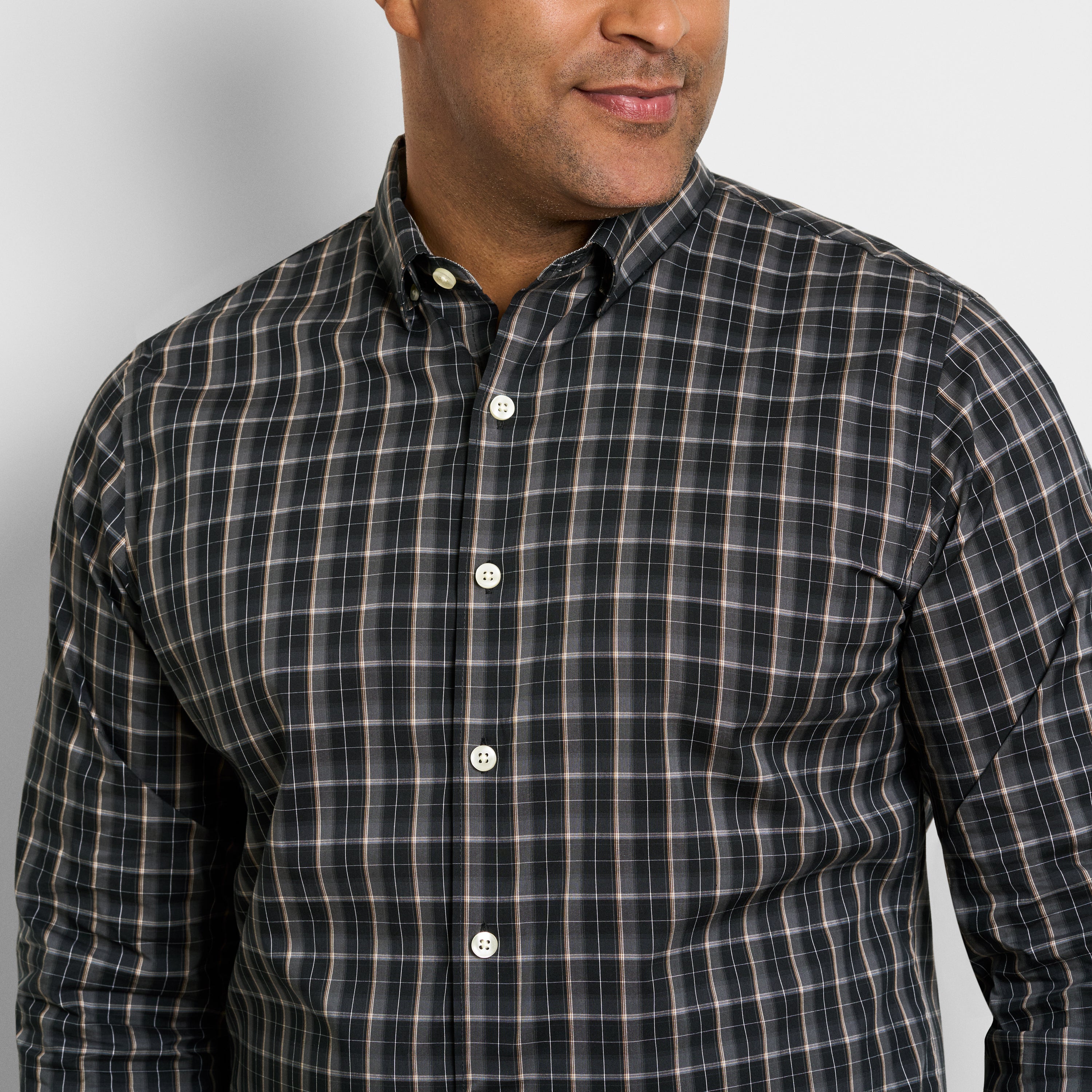 Cronbie Long Sleeve Stain Shield Shirt Updated Plaid - Big &amp; Tall