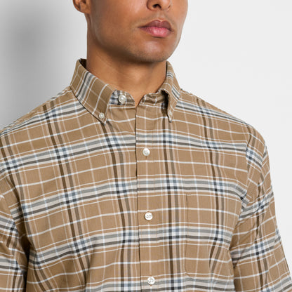 Weekend Twill Long Sleeve Shirt Solid Plaid - Regular Fit