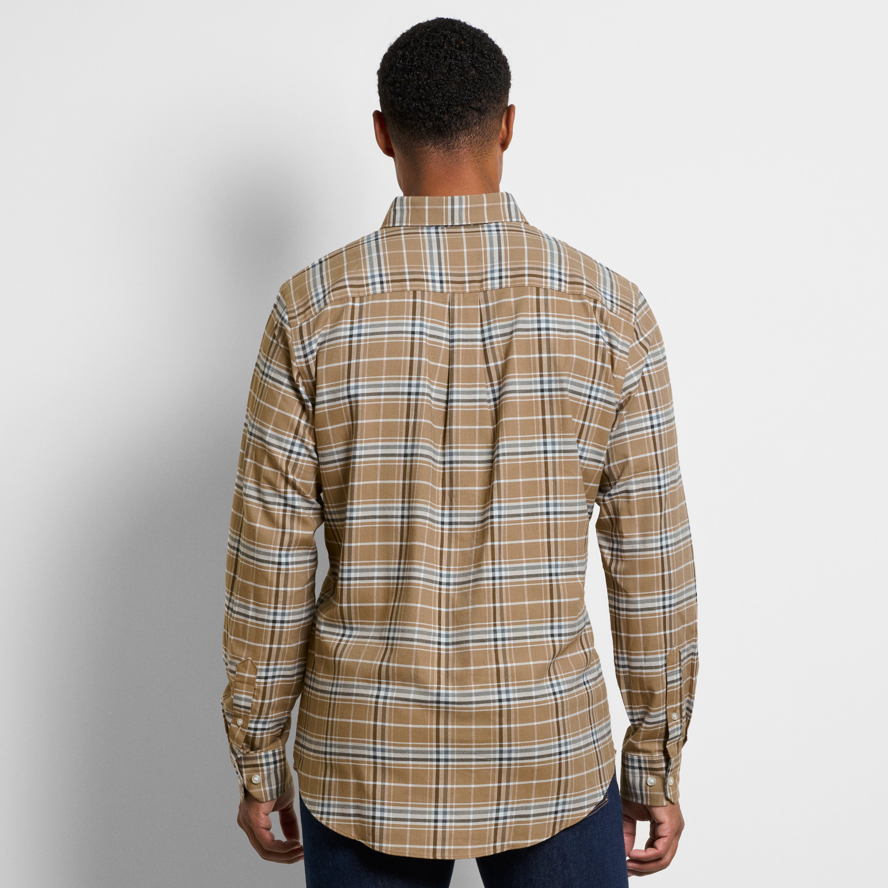 Weekend Twill Long Sleeve Shirt Solid Plaid - Regular Fit