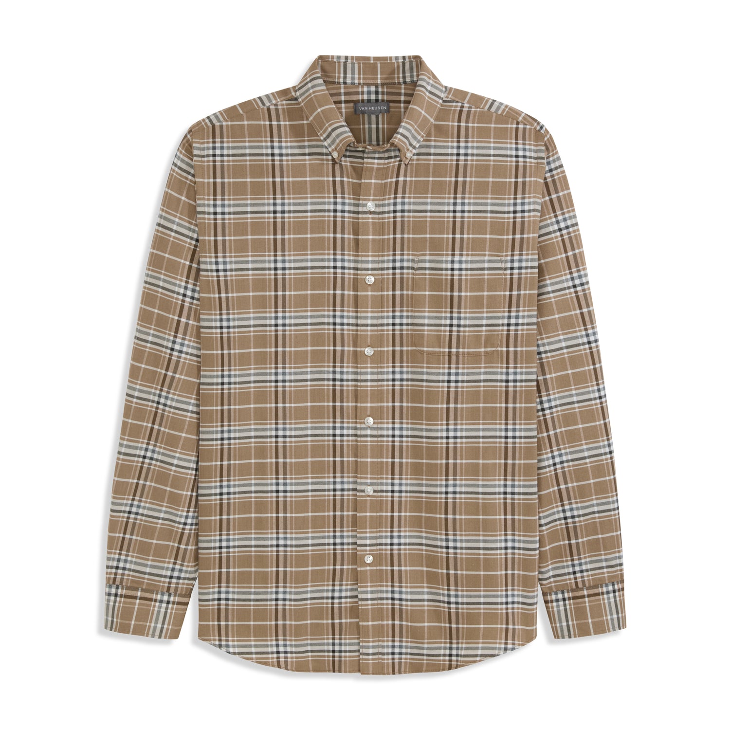 Weekend Twill Long Sleeve Shirt Solid Plaid - Regular Fit