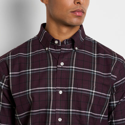 Weekend Twill Long Sleeve Shirt Solid Plaid - Regular Fit