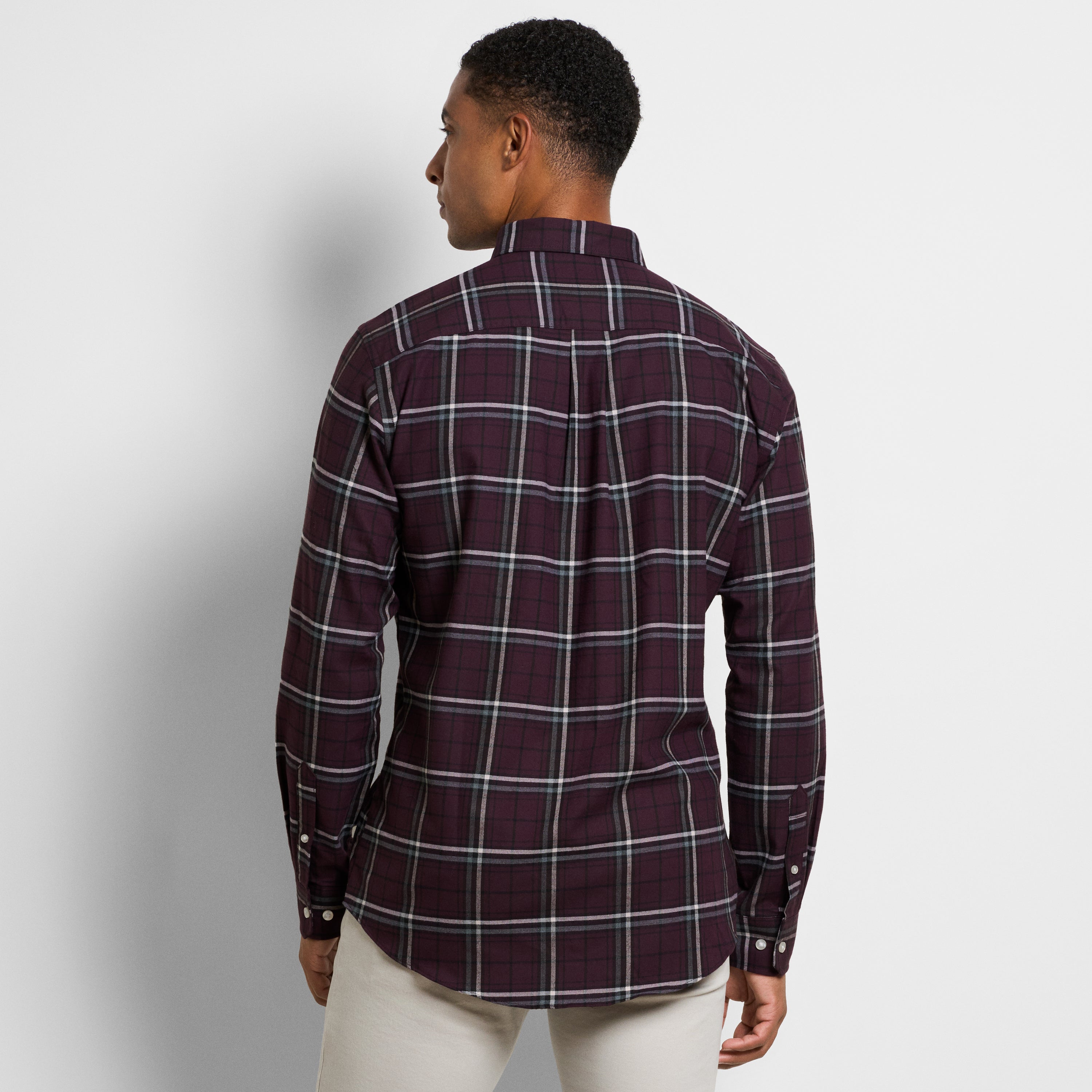 Weekend Twill Long Sleeve Shirt Solid Plaid - Regular Fit