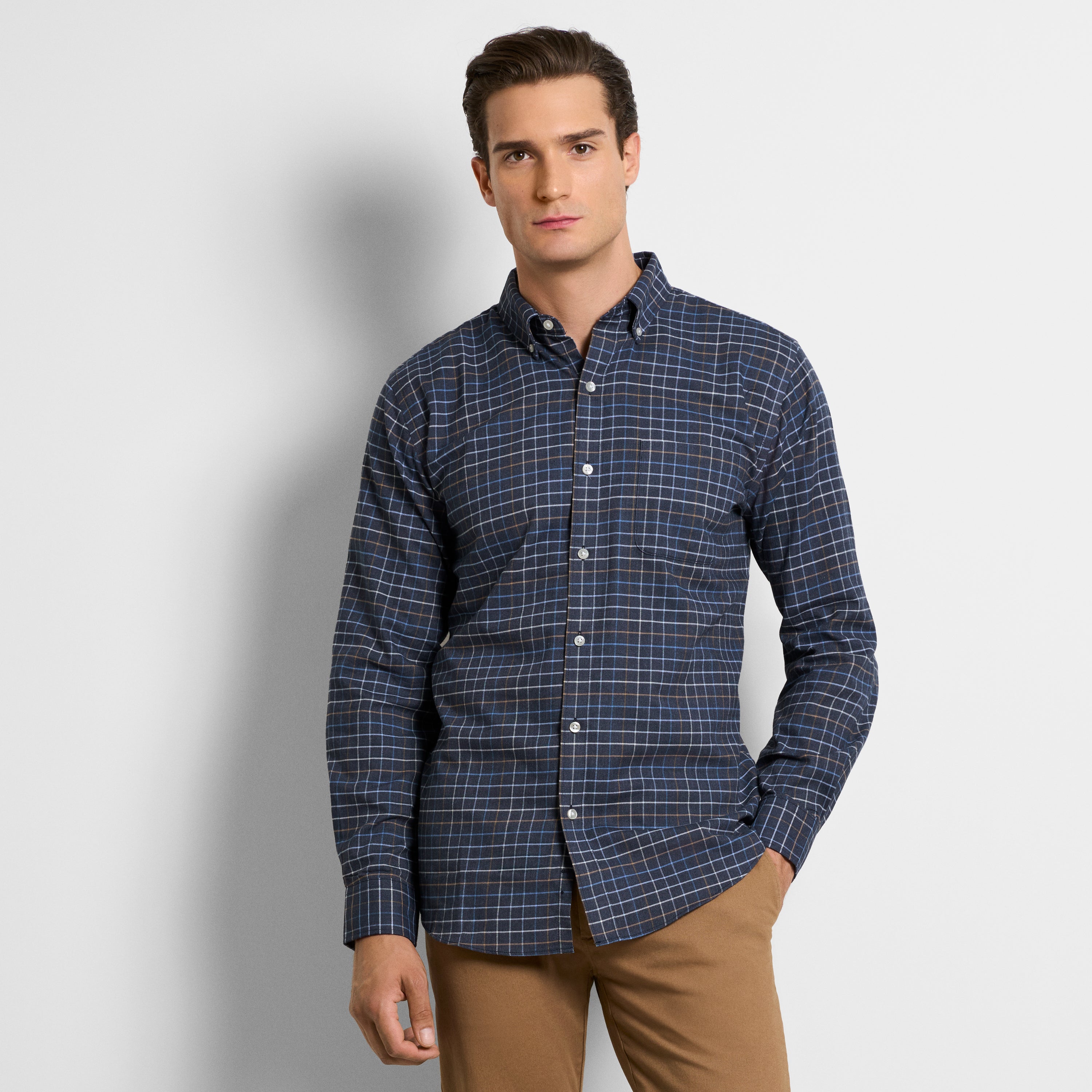 Weekend Twill Long Sleeve Tattersall – Regular Fit