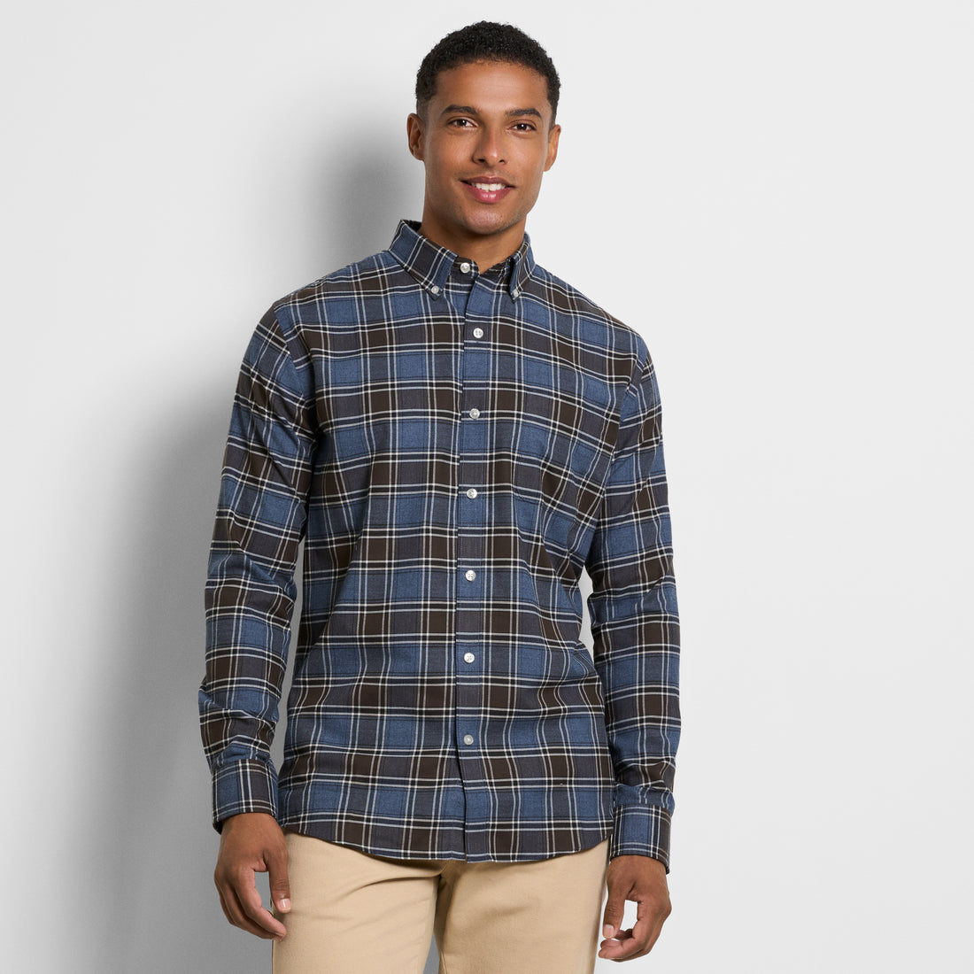 Weekend Twill Long Sleeve Shirt Multi Tartan Print – Regular Fit