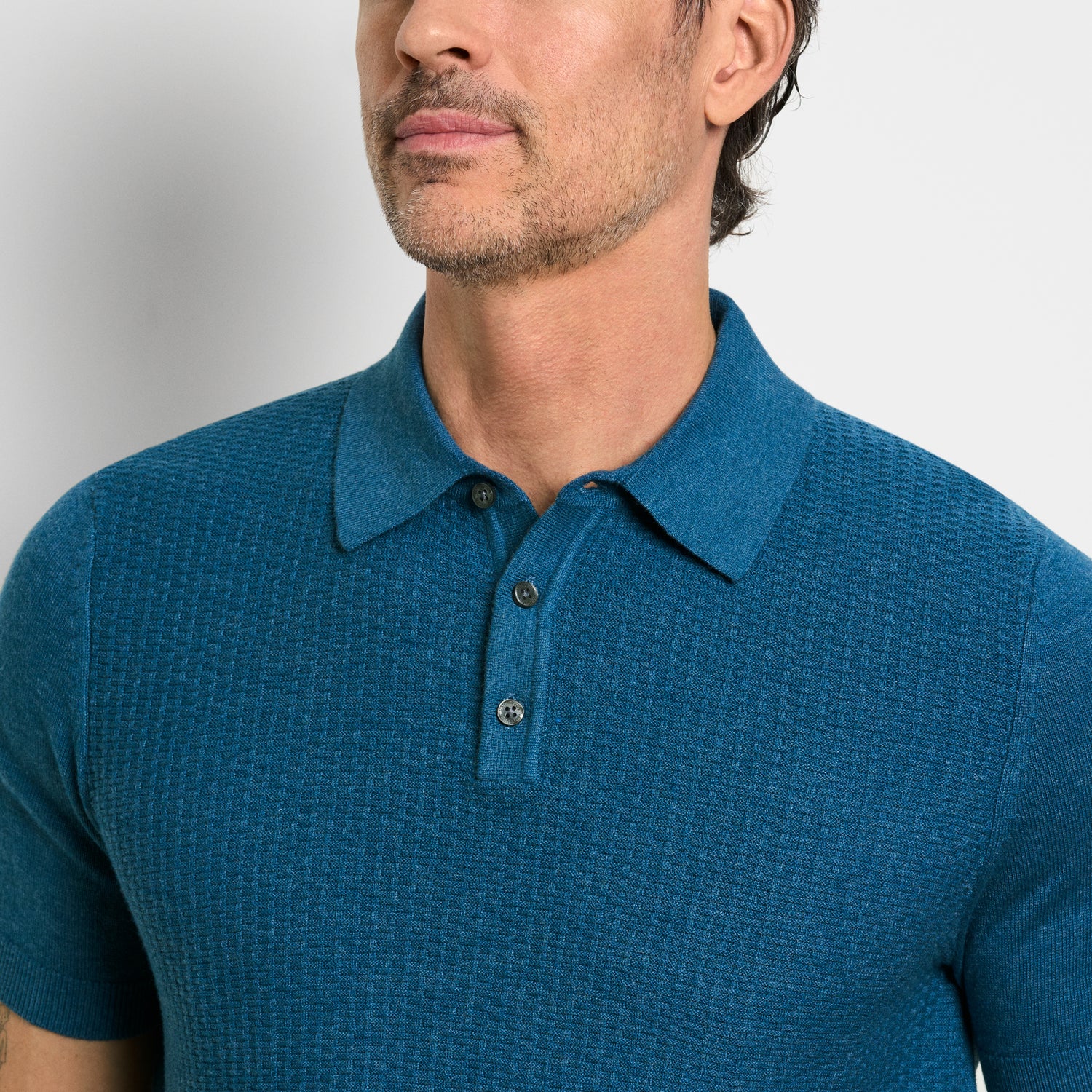 Essential Pearce Texture Sweater Knit Polo