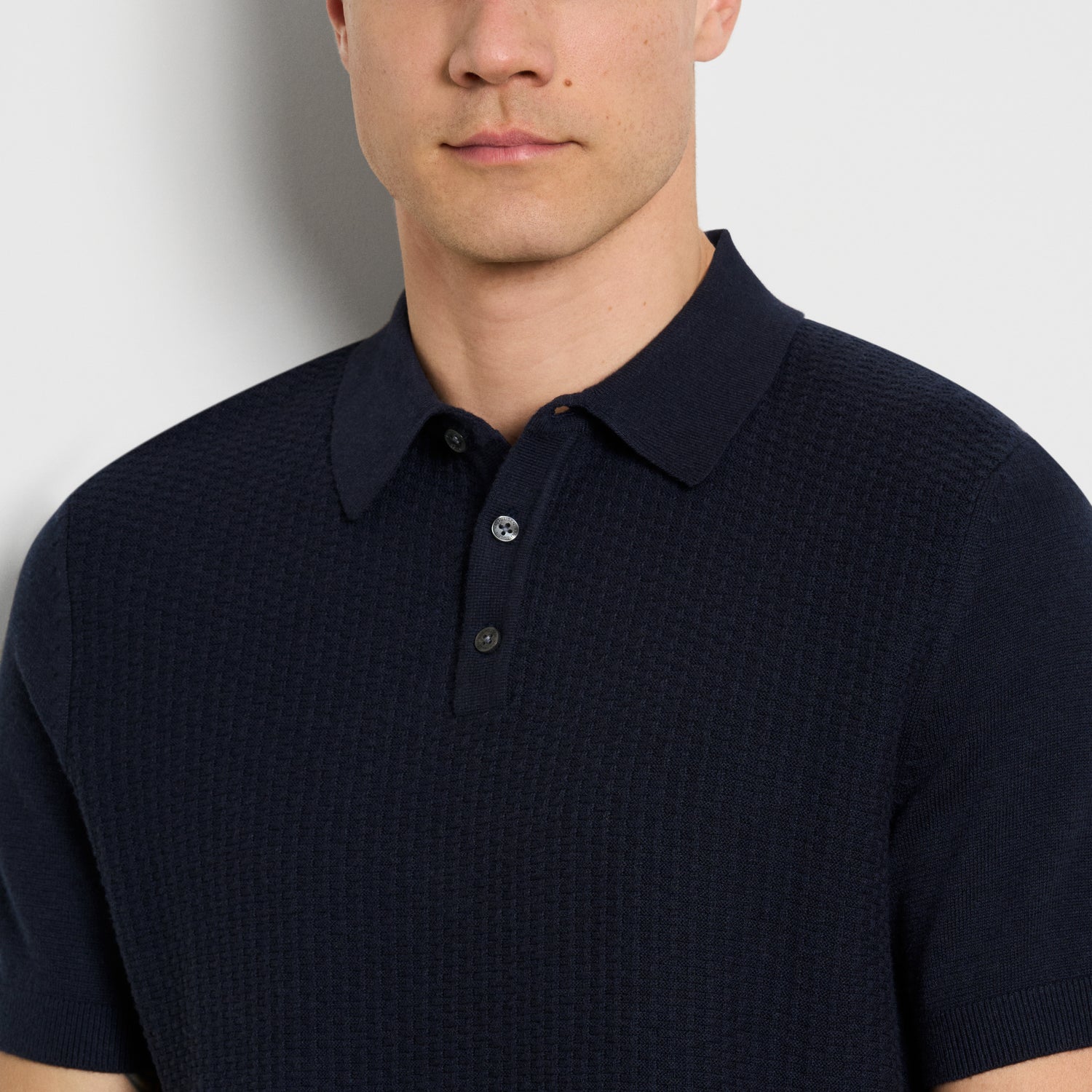 Essential Pearce Texture Sweater Knit Polo