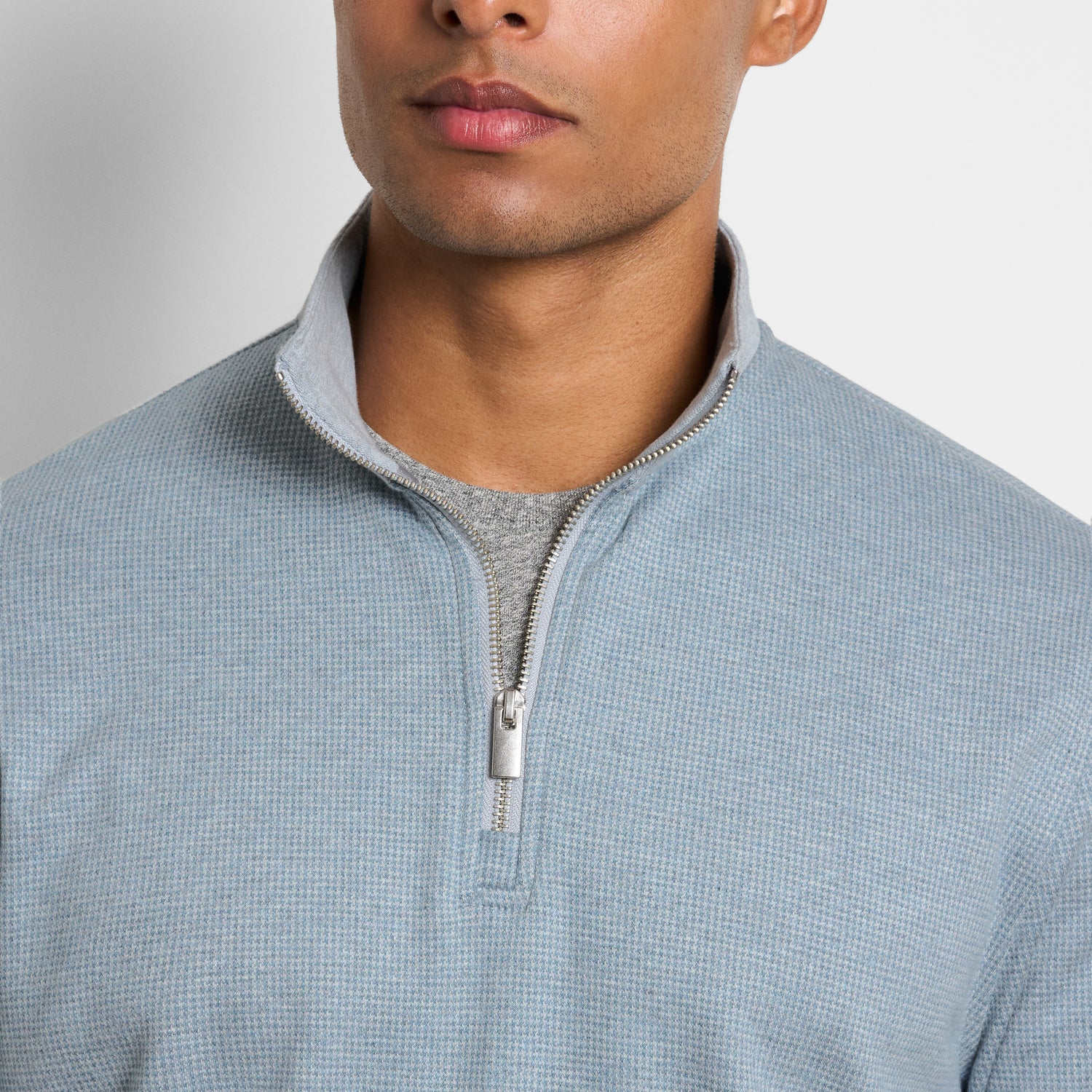 Essential Luxore Quarter Zip Houndstooth – Regular Fit