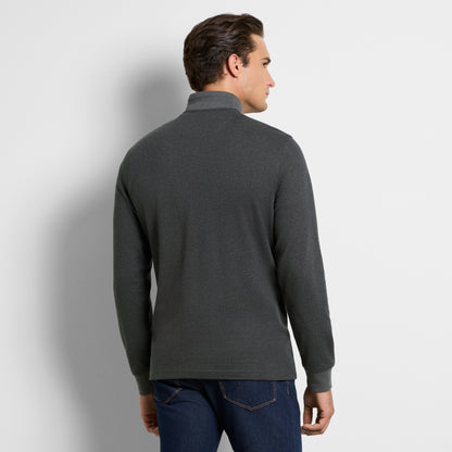 Essential Luxore Quarter Zip Herringbone – Regular Fit