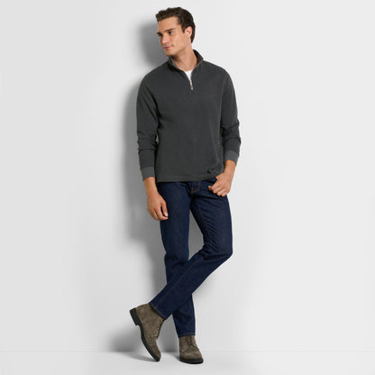 Essential Luxore Quarter Zip Herringbone – Regular Fit