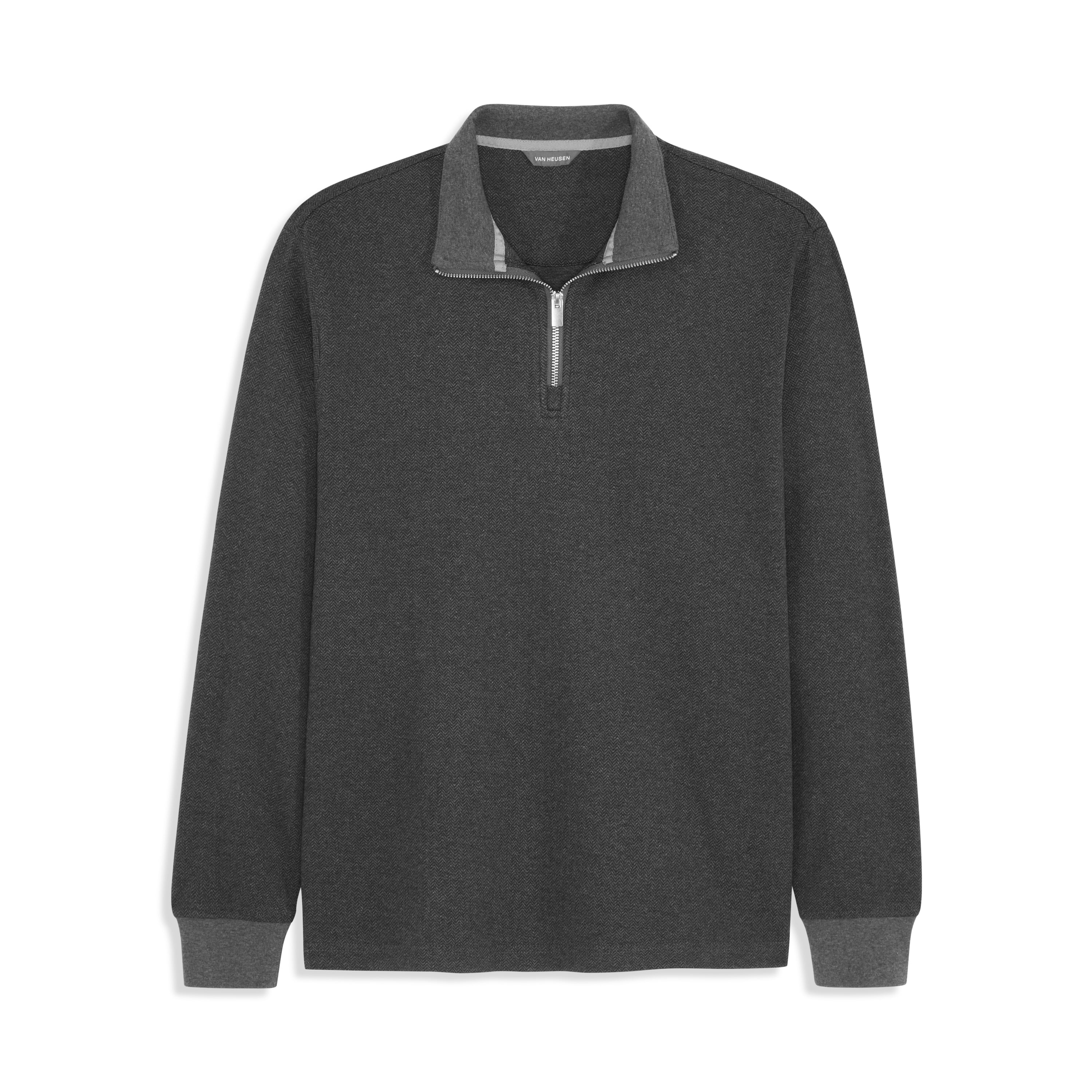 Essential Luxore Quarter Zip Herringbone – Regular Fit