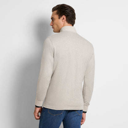 Essential Luxore Quarter Zip Herringbone – Regular Fit