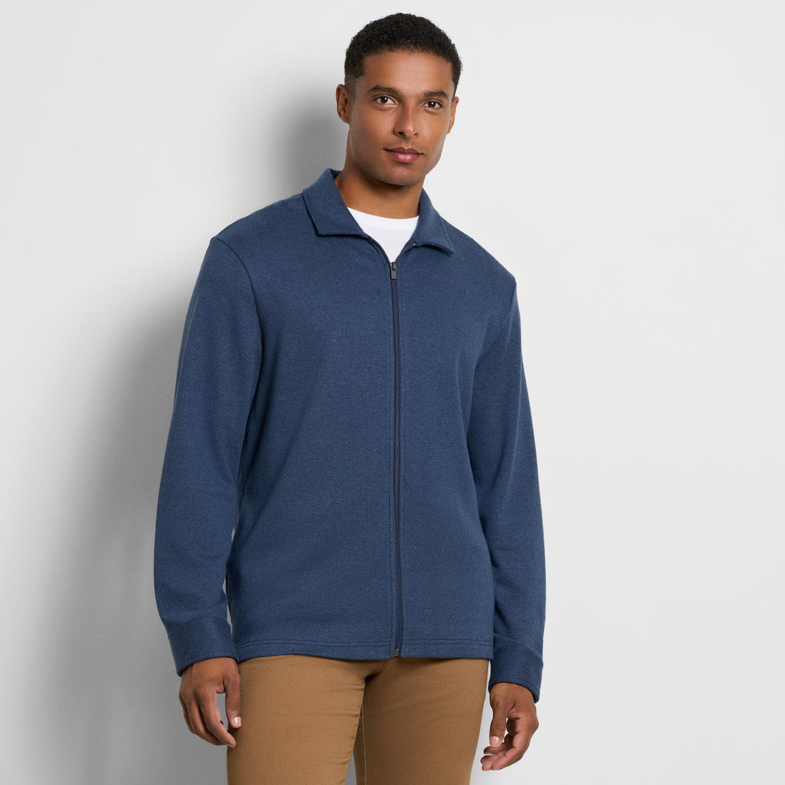 Craine Herringbone Zip Shacket – Regular Fit