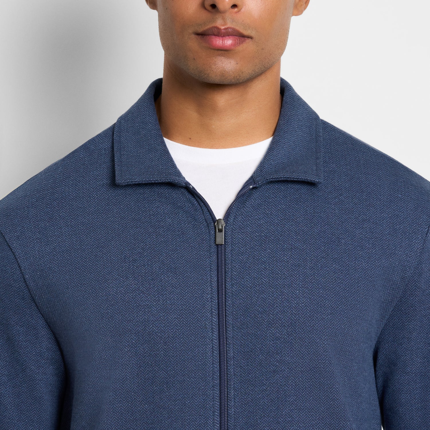 Craine Herringbone Zip Shacket – Regular Fit