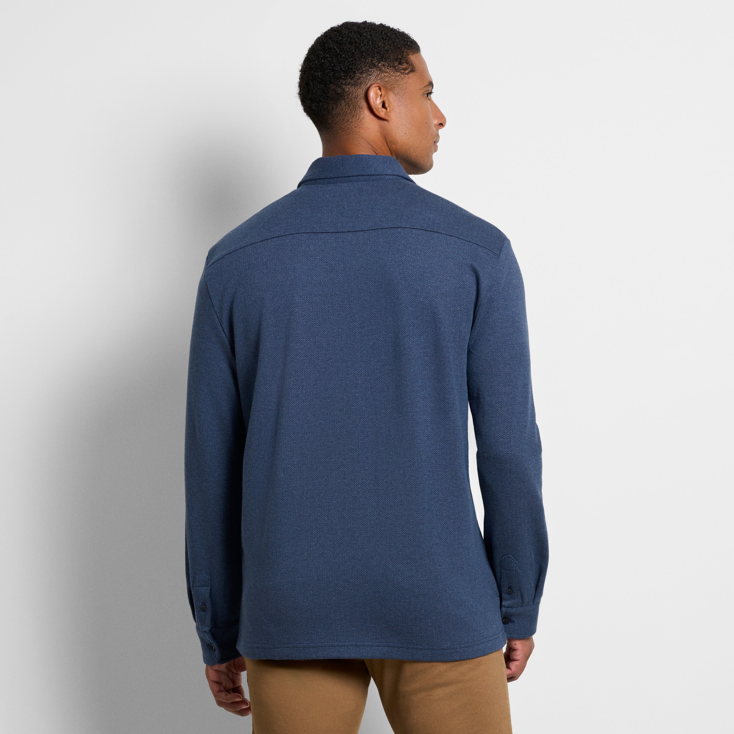 Craine Herringbone Zip Shacket – Regular Fit