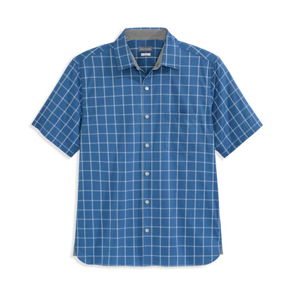 Folsen Short Sleeve Stain Shield Shirt Grid Print - Slim Fit