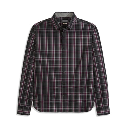 Cronbie Long Sleeve Stain Shield Shirt Dark Plaid Print – Slim Fit