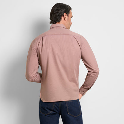 Cronbie Long Sleeve Stain Shield Mini Print - Slim Fit