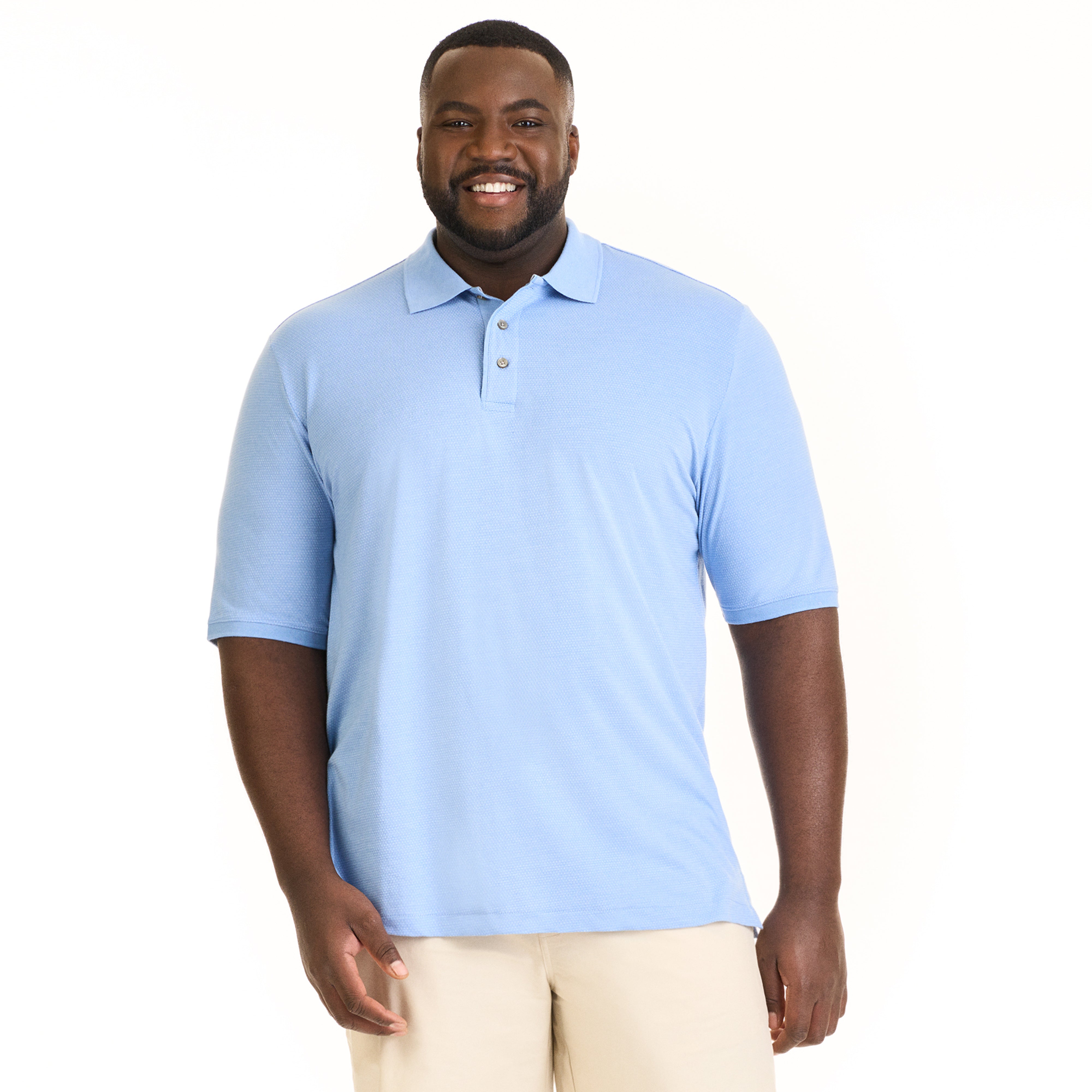 Essential Birdseye Jacquard Polo - Big & Tall