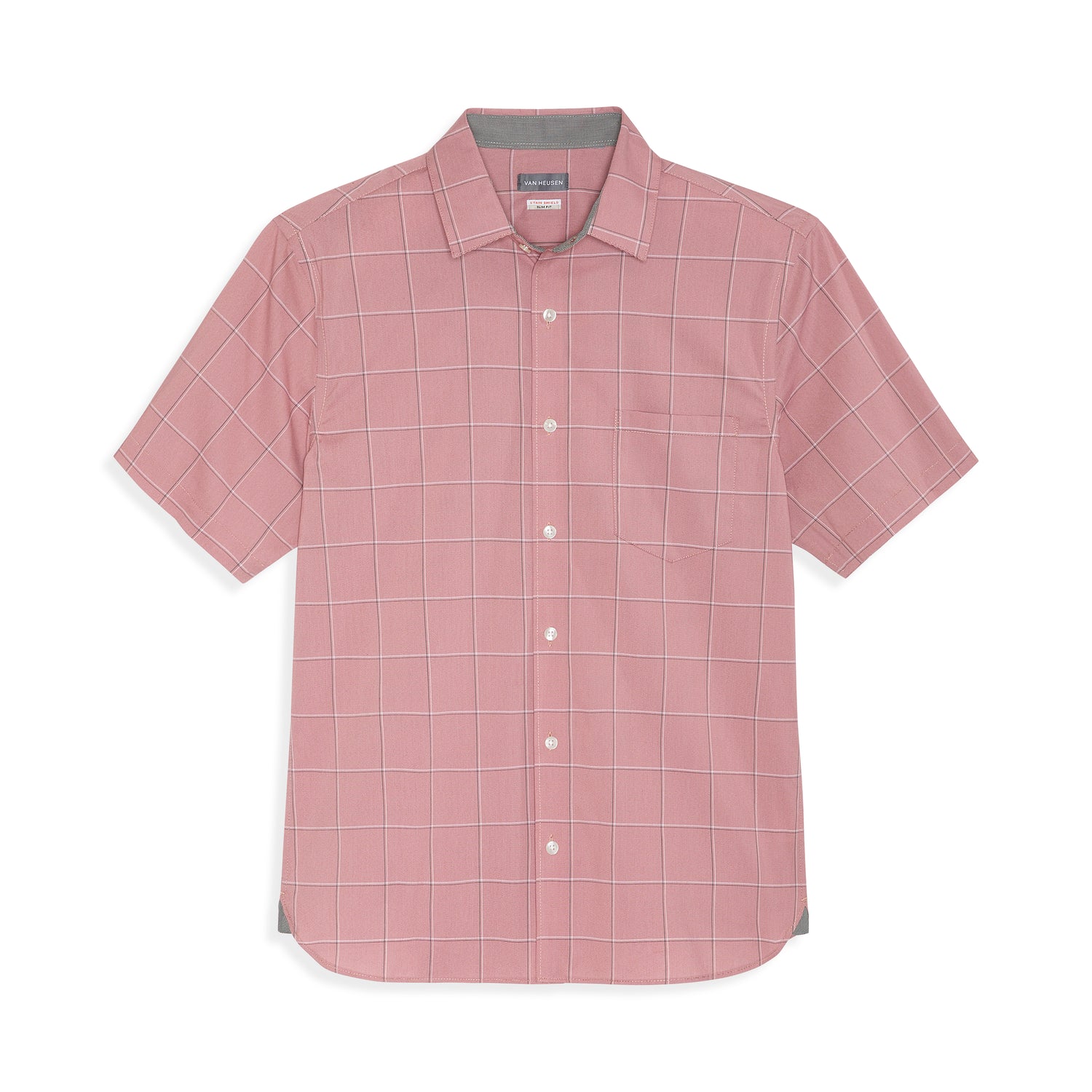 Folsen Short Sleeve Stain Shield Grid - Slim Fit