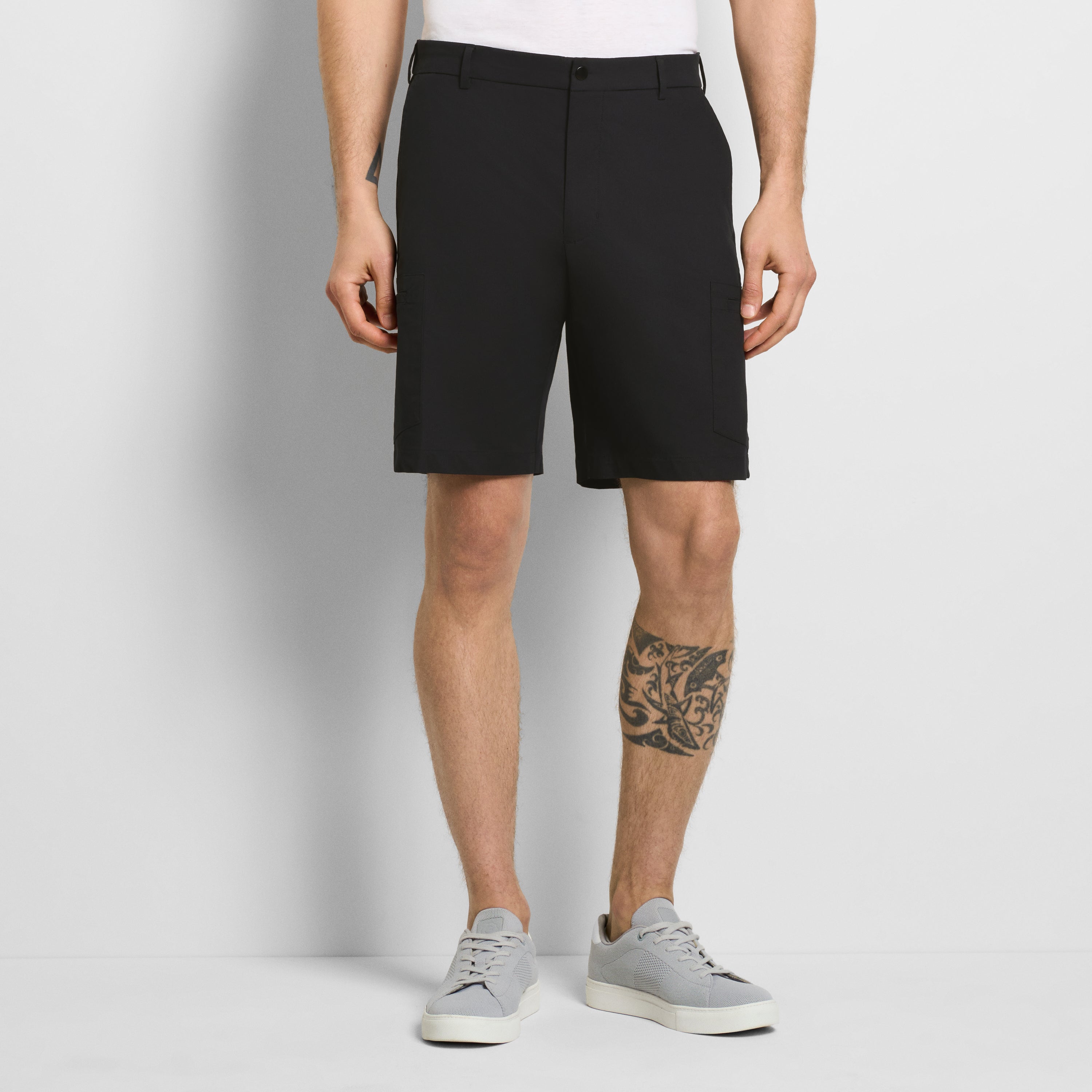 Cotton Poplin Cargo Short - Straight Fit