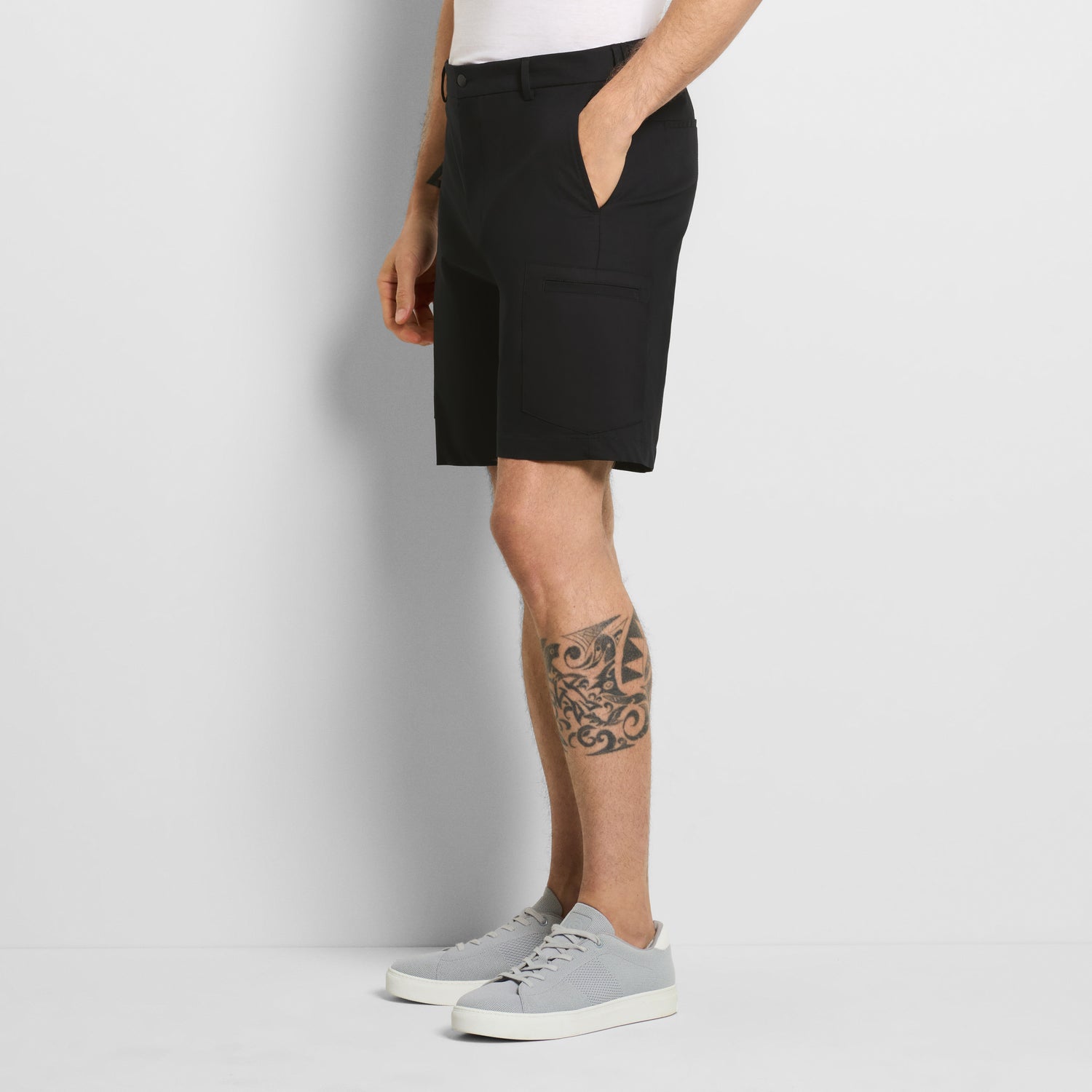 Cotton Poplin Cargo Short - Straight Fit