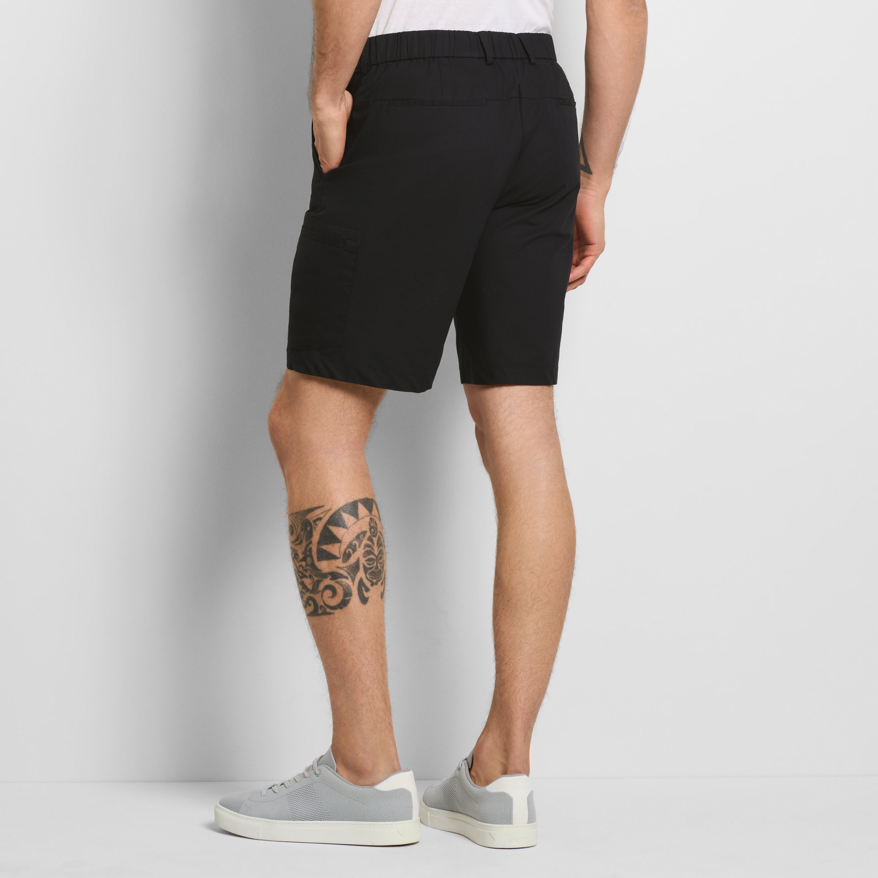 Cotton Poplin Cargo Short - Straight Fit