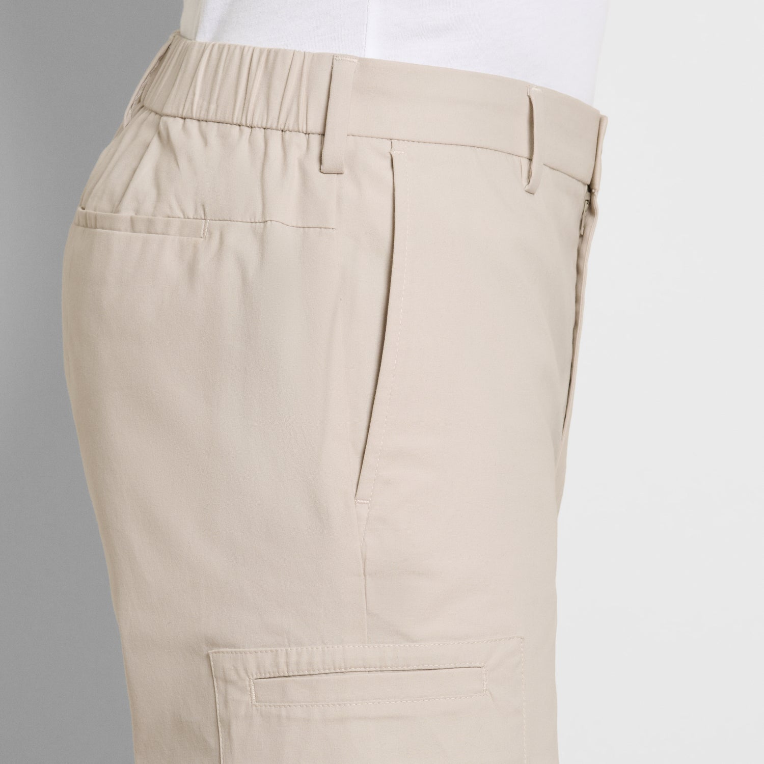 Cotton Poplin Cargo Short - Straight Fit