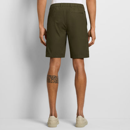 Cotton Poplin Cargo Short - Straight Fit