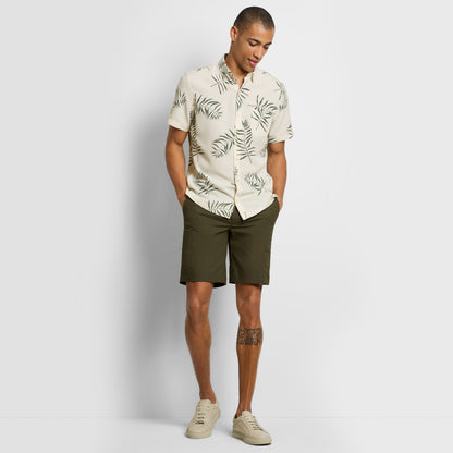 Cotton Poplin Cargo Short - Straight Fit