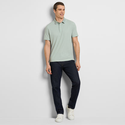 Performance Birdseye Stripe Polo