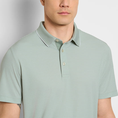 Performance Birdseye Stripe Polo