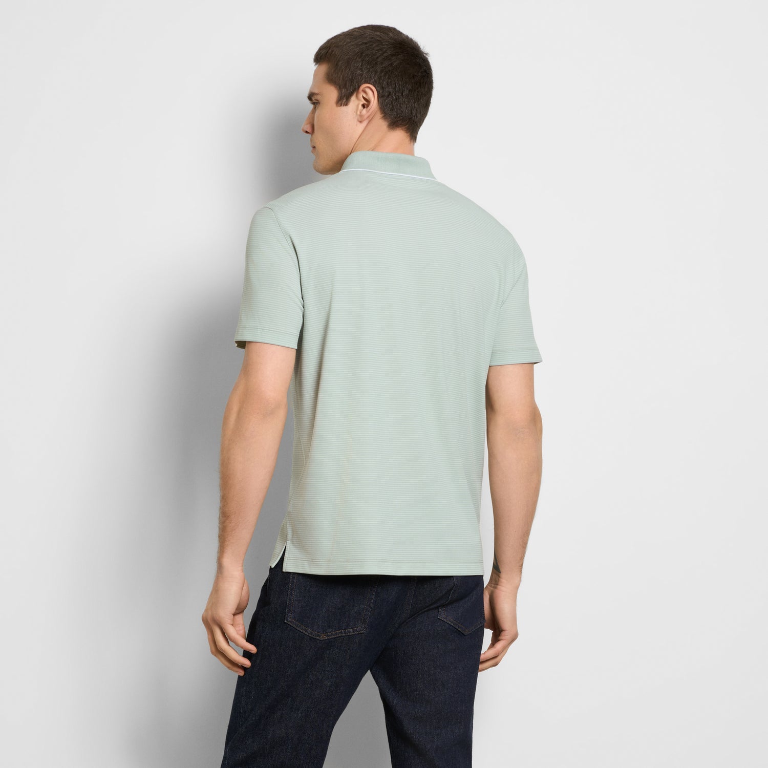 Performance Birdseye Stripe Polo