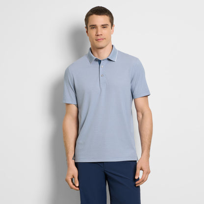 Performance Birdseye Stripe Polo