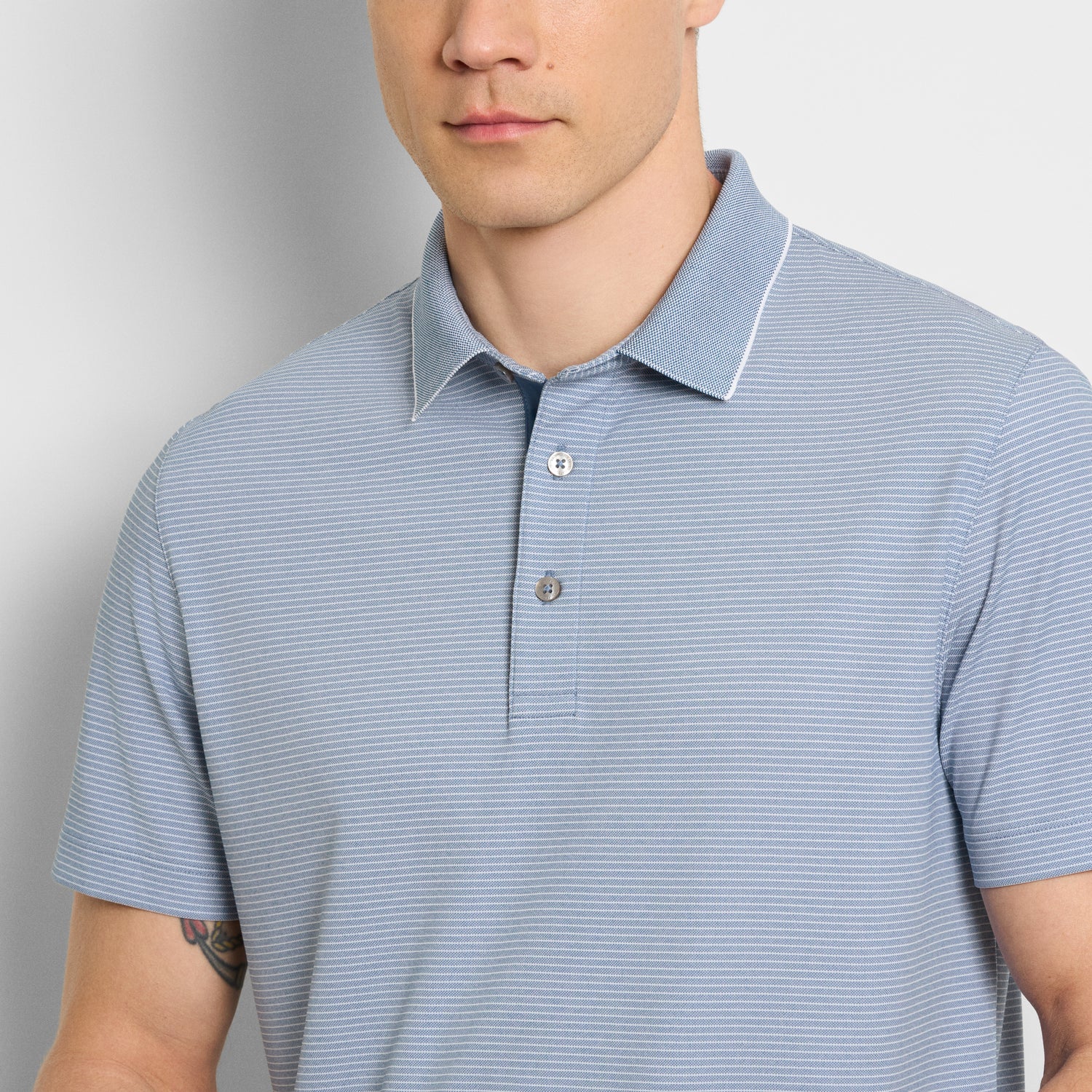 Performance Birdseye Stripe Polo