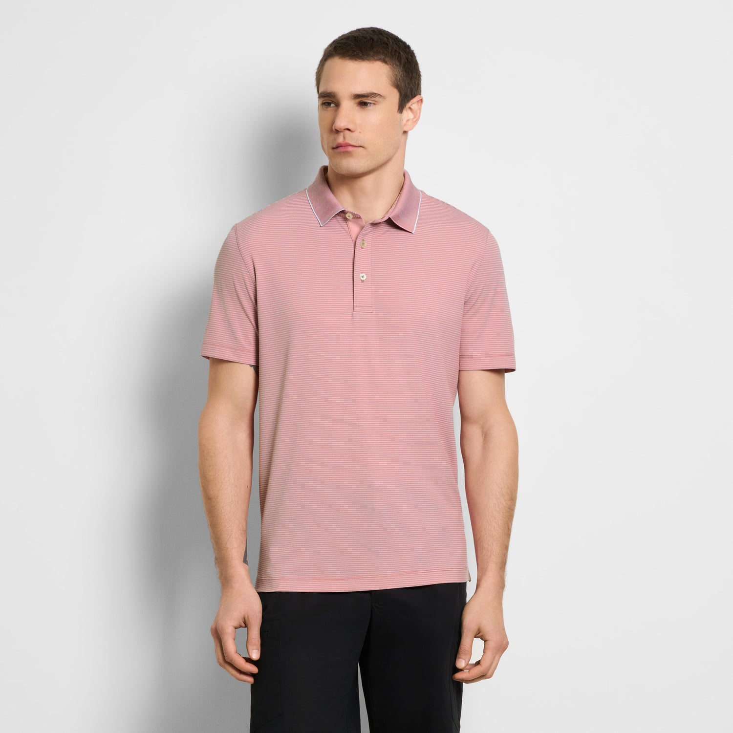 Performance Birdseye Stripe Polo