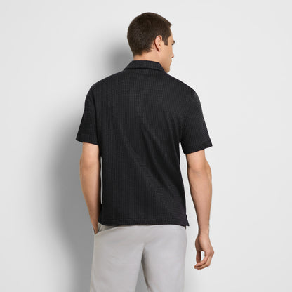 Essential Jacquard Zip Fancy Polo