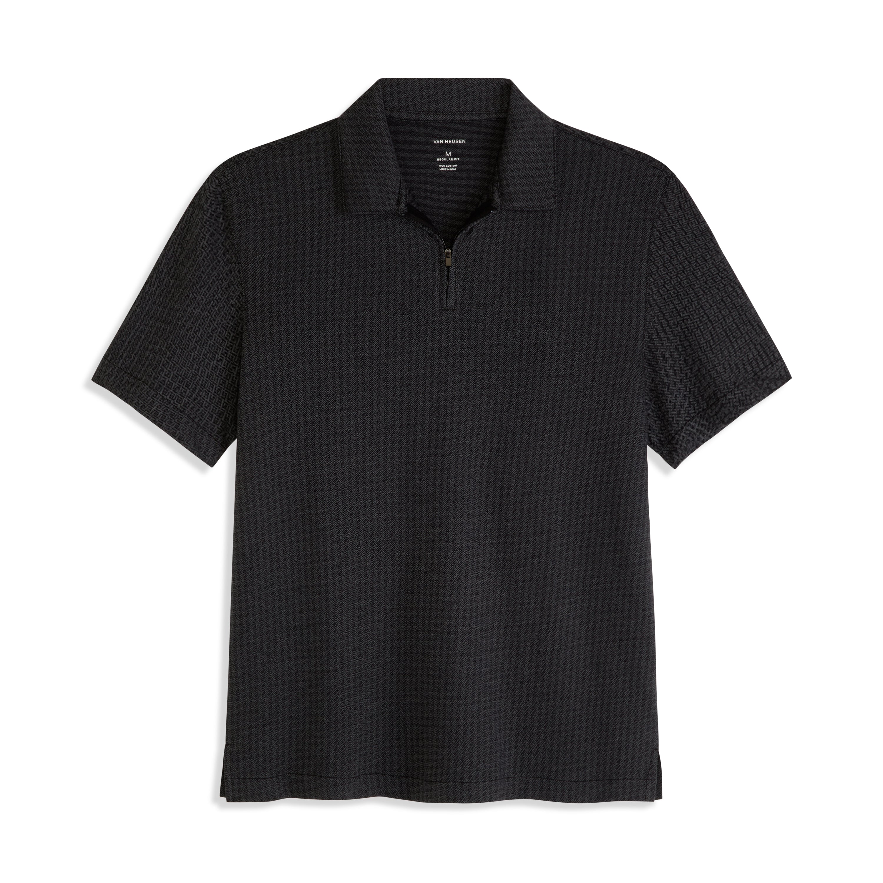 Essential Jacquard Zip Fancy Polo