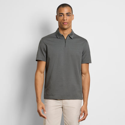 Essential Jacquard Zip Fancy Polo