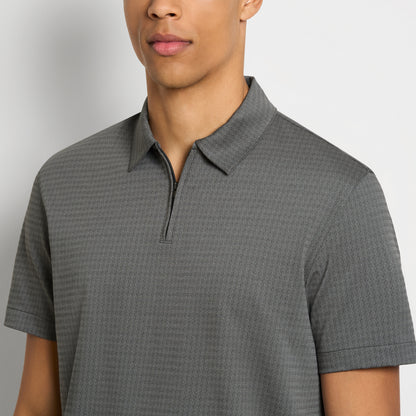 Essential Jacquard Zip Fancy Polo