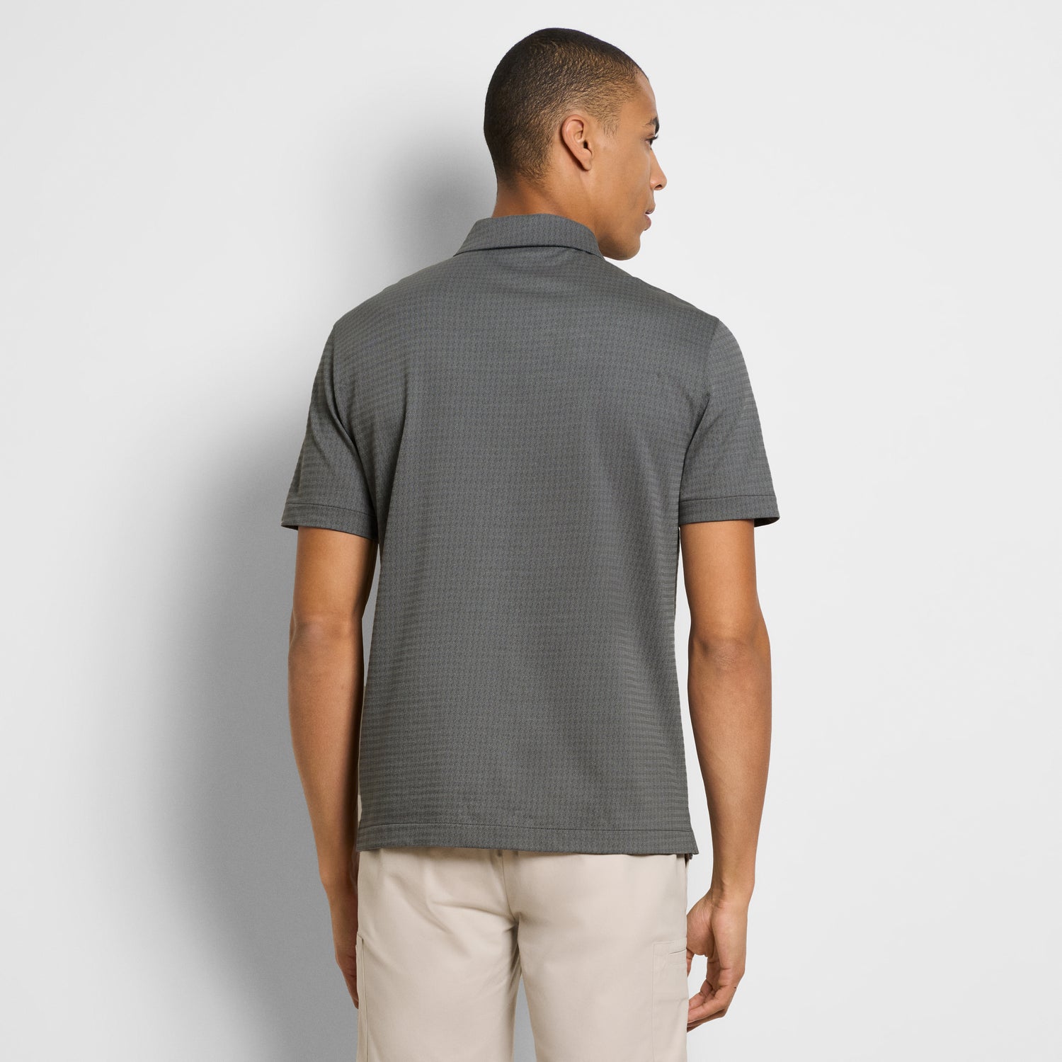 Essential Jacquard Zip Fancy Polo