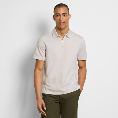 Essential Jacquard Zip Fancy Polo