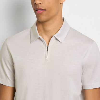 Essential Jacquard Zip Fancy Polo