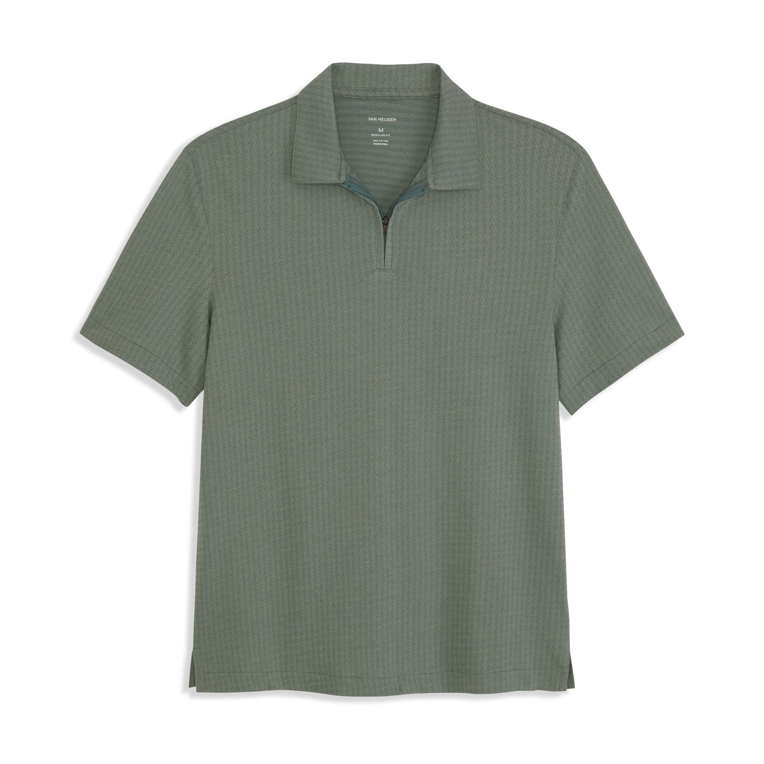 Essential Jacquard Zip Fancy Polo